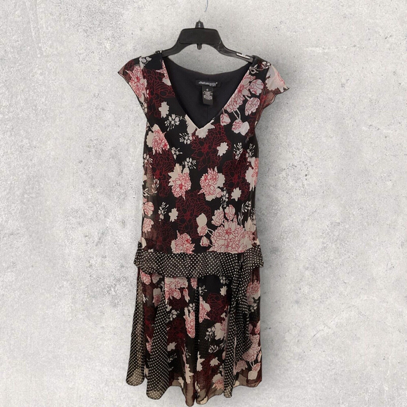 Jonathan Martin Dresses & Skirts - Jonathan Martin Womens Maxi Dress Size 16 Long Floral Polka Dot Asymmetr…
